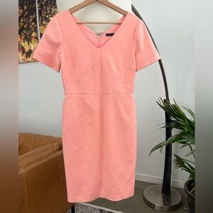 Antonio Melani Peachy Pink Short Sleeve Fitted Dress
